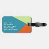 Helle und mutige Farbblöcke Gepäckanhänger (Rückseite horizontal)