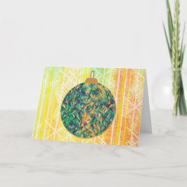 Helle und Retro Weihnachtsfeiertage Ornamentik Karte