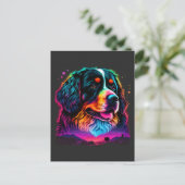 Helle und schöne Berner Sennenhund Postkarte (Stehend Vorderseite)