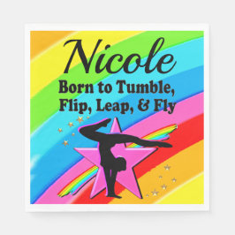 HELLE UND SCHÖNE GYMNAST-MÄDCHEN-DESIGN SERVIETTE