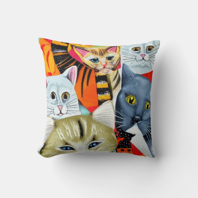 Helle und schöne Katzen Kissen (Vorderseite)