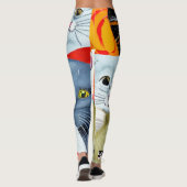 Helle und schöne Katzen Leggings (Rückseite)