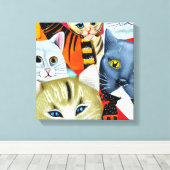 Helle und schöne Katzen Leinwanddruck (Insitu (Holzboden))