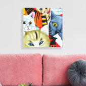Helle und schöne Katzen Leinwanddruck (Insitu (Wohnzimmer))
