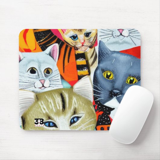 Helle und schöne Katzen Mousepad (Mit Mouse)