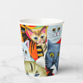 Helle und schöne Katzen Pappbecher (Links)