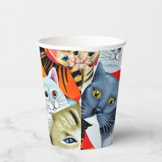 Helle und schöne Katzen Pappbecher (Rechts)