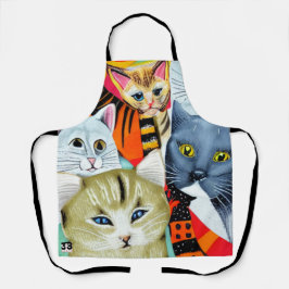 Helle und schöne Katzen Schürze