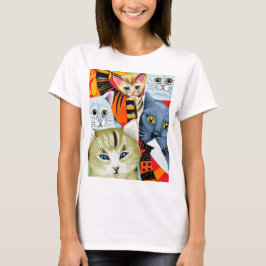 Helle und schöne Katzen T-Shirt