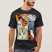 Helle und schöne Katzen T-Shirt (Vorderseite)