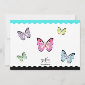 Helle und schöne Schmetterlings-Einladung Einladung (Rückseite)