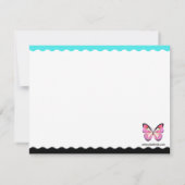 Helle und schöne Schmetterlingskarte Mitteilungskarte (Rückseite)