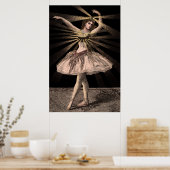 Helle und Shiny Ballerina Poster Print (Küche)