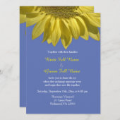 helle und sonnige Hochzeit der gelben Sonnenblume Einladung (Vorne/Hinten)