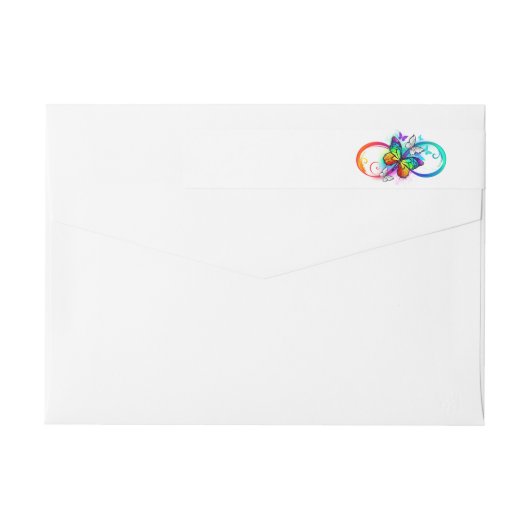 Helle Unendlichkeit mit Regenbogenschmetterling (Rückseite)