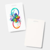 Helle Unendlichkeit mit Regenbogenschmetterling Ausweis (Vorder- & Rückseite)