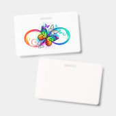 Helle Unendlichkeit mit Regenbogenschmetterling Ausweis (Vorder- & Rückseite)