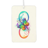 Helle Unendlichkeit mit Regenbogenschmetterling Autolufterfrischer (Vorderseite)