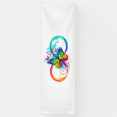 Helle Unendlichkeit mit Regenbogenschmetterling Banner (Vertikal)