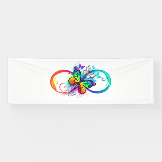 Helle Unendlichkeit mit Regenbogenschmetterling Banner (Horizontal)