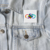 Helle Unendlichkeit mit Regenbogenschmetterling Button (Beispiel)