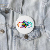 Helle Unendlichkeit mit Regenbogenschmetterling Button (Beispiel)