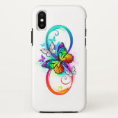 Helle Unendlichkeit mit Regenbogenschmetterling Case-Mate iPhone Hülle (Rückseite)