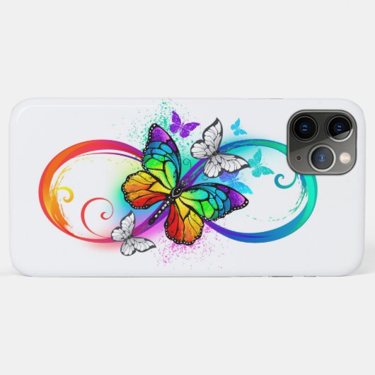 Helle Unendlichkeit mit Regenbogenschmetterling Case-Mate iPhone Hülle (Rückseite (Horizontal))