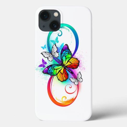 Helle Unendlichkeit mit Regenbogenschmetterling  Case-Mate iPhone Hülle (Rückseite)