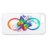 Helle Unendlichkeit mit Regenbogenschmetterling Case-Mate iPhone Hülle (Rückseite (Horizontal))