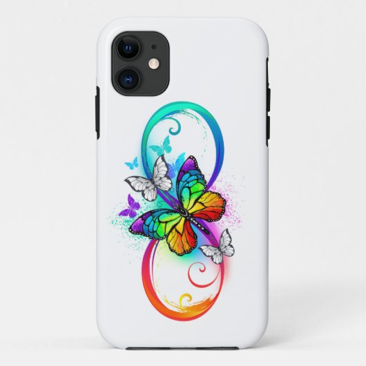 Helle Unendlichkeit mit Regenbogenschmetterling Case-Mate iPhone Hülle (Rückseite)