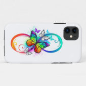 Helle Unendlichkeit mit Regenbogenschmetterling Case-Mate iPhone Hülle (Rückseite (Horizontal))