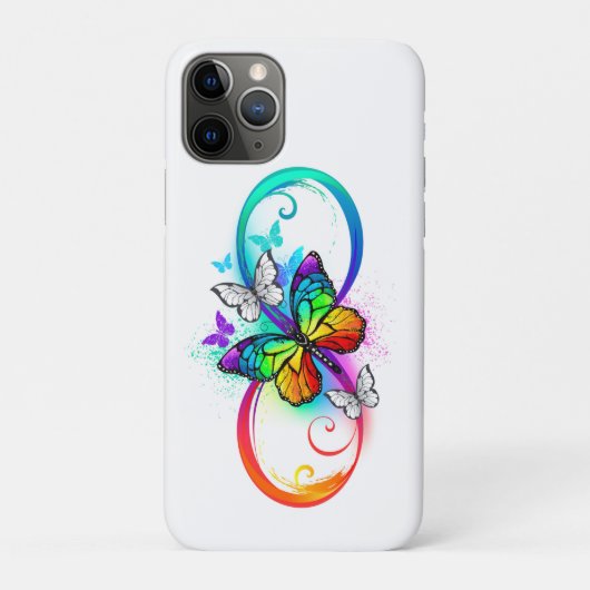 Helle Unendlichkeit mit Regenbogenschmetterling Case-Mate iPhone Hülle (Rückseite)