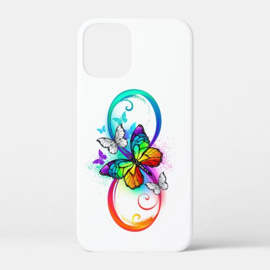 Helle Unendlichkeit mit Regenbogenschmetterling Case-Mate iPhone Hülle (Rückseite)