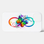 Helle Unendlichkeit mit Regenbogenschmetterling Case-Mate iPhone Hülle (Rückseite (Horizontal))