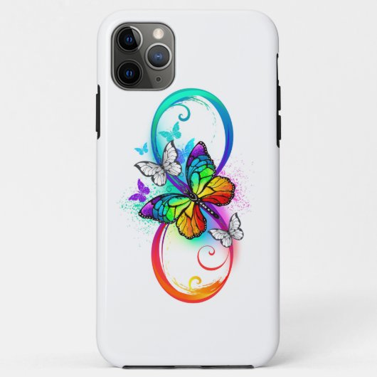 Helle Unendlichkeit mit Regenbogenschmetterling Case-Mate iPhone Hülle (Rückseite)
