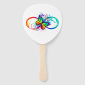 Helle Unendlichkeit mit Regenbogenschmetterling Fächer (Vorderseite)