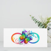 Helle Unendlichkeit mit Regenbogenschmetterling Feiertagskarte (Stehend Vorderseite)