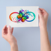 Helle Unendlichkeit mit Regenbogenschmetterling Flyer (Handgriff)