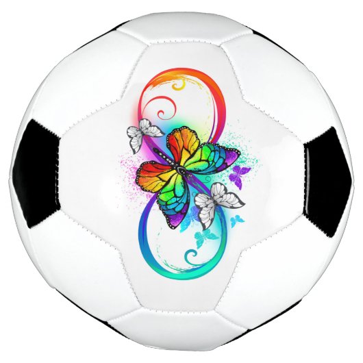 Helle Unendlichkeit mit Regenbogenschmetterling Fußball (Gedreht)