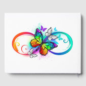 Helle Unendlichkeit mit Regenbogenschmetterling Gästebuch (Rückseite)