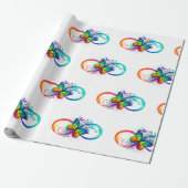 Helle Unendlichkeit mit Regenbogenschmetterling Geschenkpapier (Ungerollt)