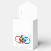 Helle Unendlichkeit mit Regenbogenschmetterling Geschenkschachtel (Geöffnet)