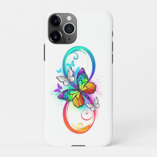 Helle Unendlichkeit mit Regenbogenschmetterling iPhone 11Pro Hülle