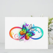 Helle Unendlichkeit mit Regenbogenschmetterling Karte (Stehend Vorderseite)