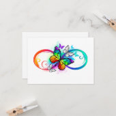 Helle Unendlichkeit mit Regenbogenschmetterling Karte (Vorderseite/Rückseite Beispiel)