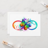 Helle Unendlichkeit mit Regenbogenschmetterling Karte (Vorderseite/Rückseite Beispiel)