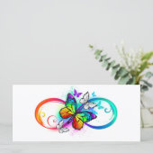 Helle Unendlichkeit mit Regenbogenschmetterling Karte (Stehend Vorderseite)