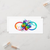 Helle Unendlichkeit mit Regenbogenschmetterling Karte (Vorderseite/Rückseite Beispiel)