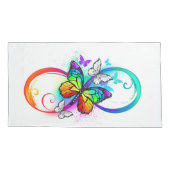 Helle Unendlichkeit mit Regenbogenschmetterling Kissenbezug (Rückseite)